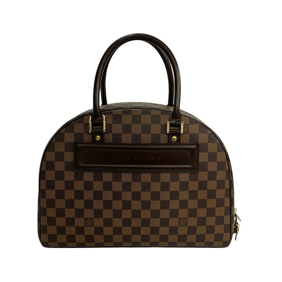 LOUIS VUITTON Authentic Brown Damier Leather Tote Bag - Picture 4 of 9